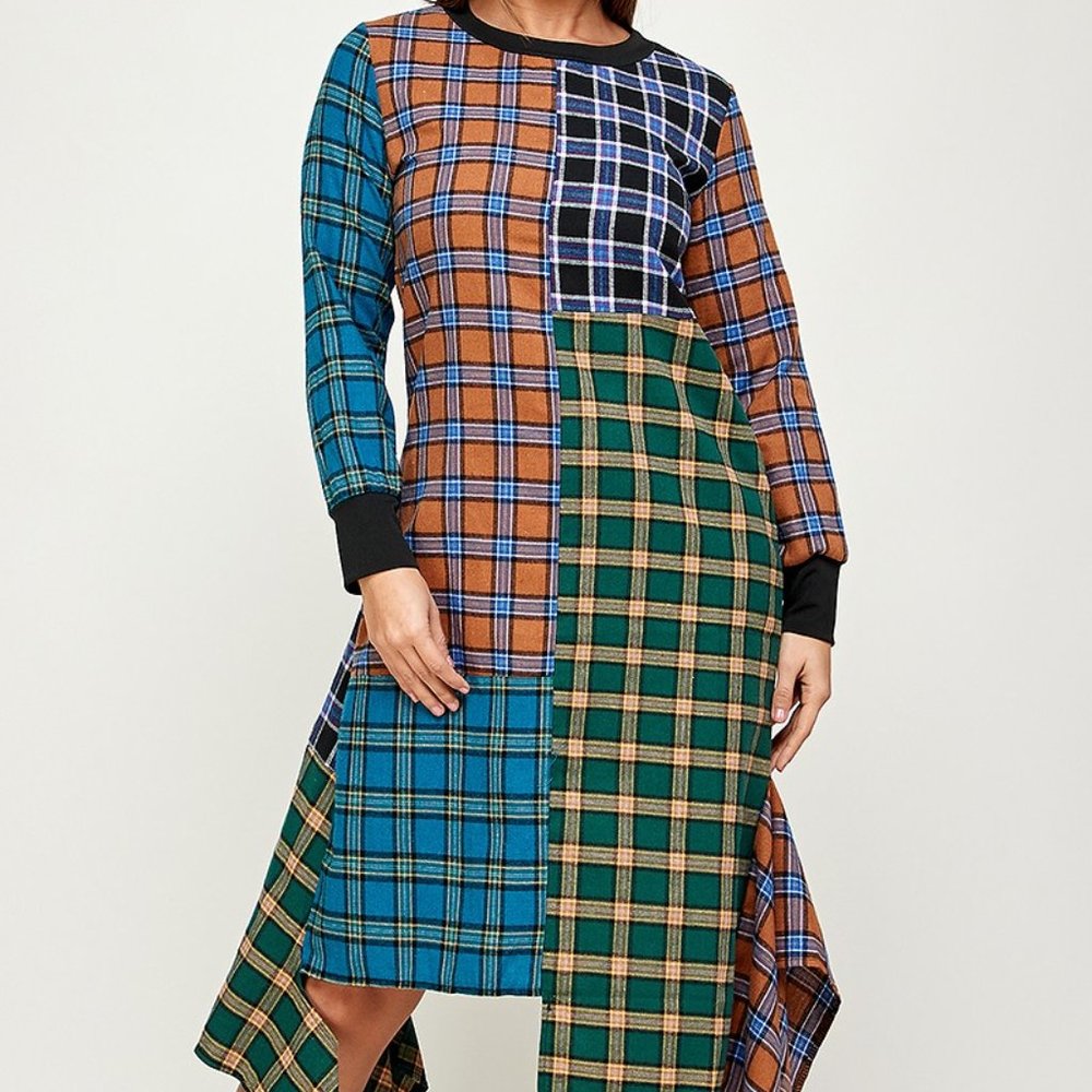 Dress, Asymmetrical Hanky Midi Dress